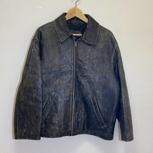 J. Crew - distressed moto leather jacket